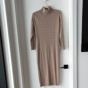 APRICOT Tan Knit Dress